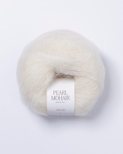pearl mohair majo garn IVORY