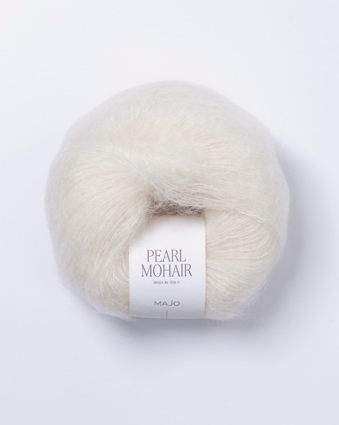 pearl mohair majo garn IVORY