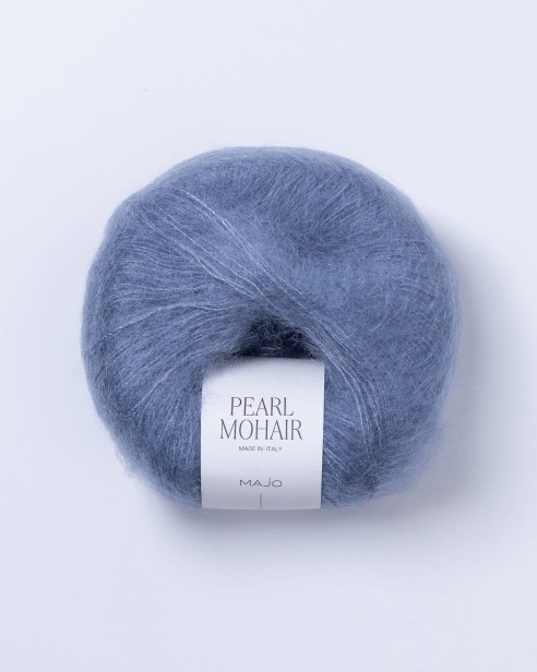 pearl mohair majo garn DUSTY BLUE
