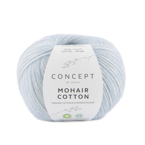 Mohair Cotton pastelowy niebieski 86 katia concept