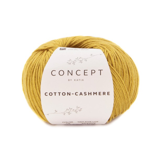 Cotton Cashmere - musztardowy 78 Katia Concept