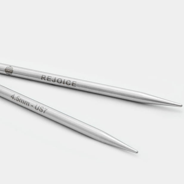 Druty wymienne krótkie stalowe MINDFUL KnitPro zbliżenie 4,5 mm