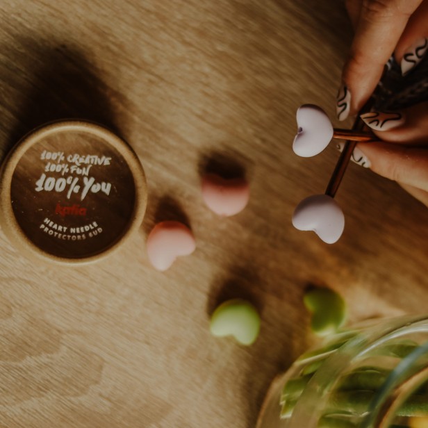 Stopery / Zatyczki na druty serca Katia na drutach