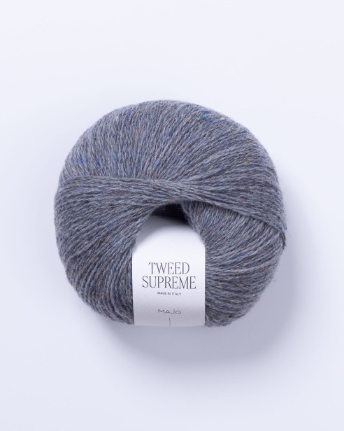 włóczka tweed supreme majo kolor slate - szary