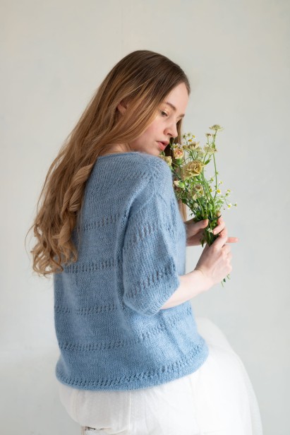 INES BLOUSE - sunny linen + pearl mohair